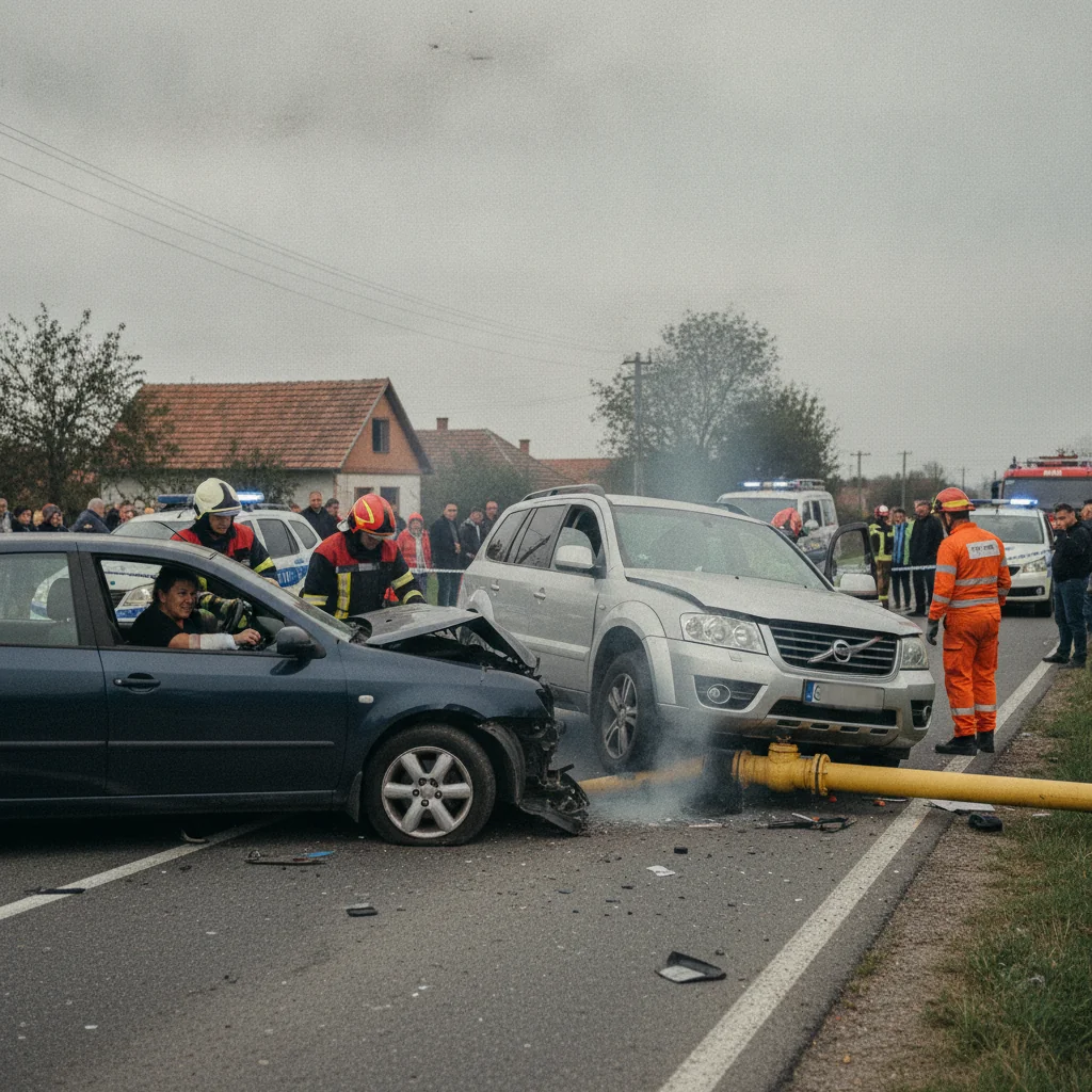 Accident pe DJ 101 P, în Poiana Câmpina: o femeie a fost rănită