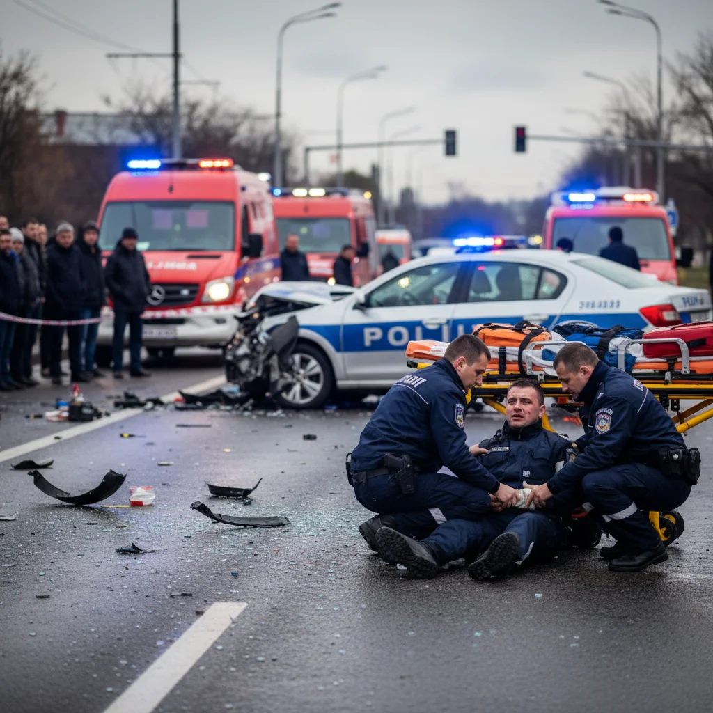 Actualizare starea polițiștilor răniți în accidentul din Ploiești