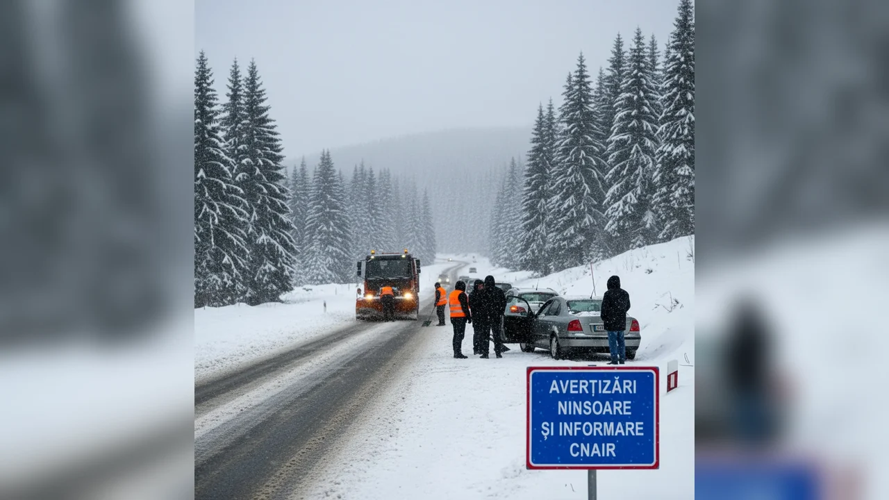 Avertizări de ninsoare la Ploiești și informări CNAIR pentru șoferii din Prahova