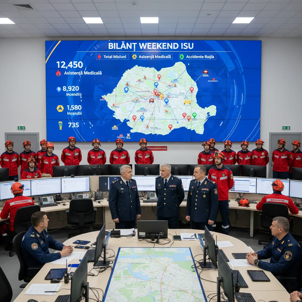 Bilanț al intervențiilor ISU în weekend: aproape 5.000 de misiuni la nivel național, cu implicarea pompierilor din Ploiești