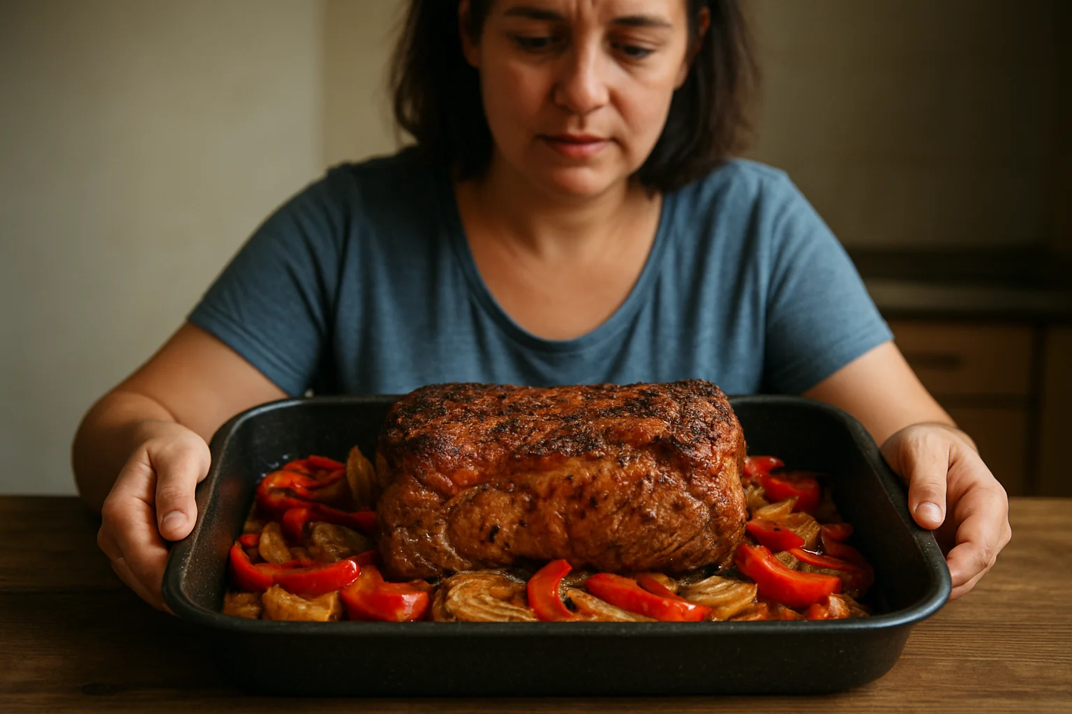 Ceafă de porc la cuptor cu legume