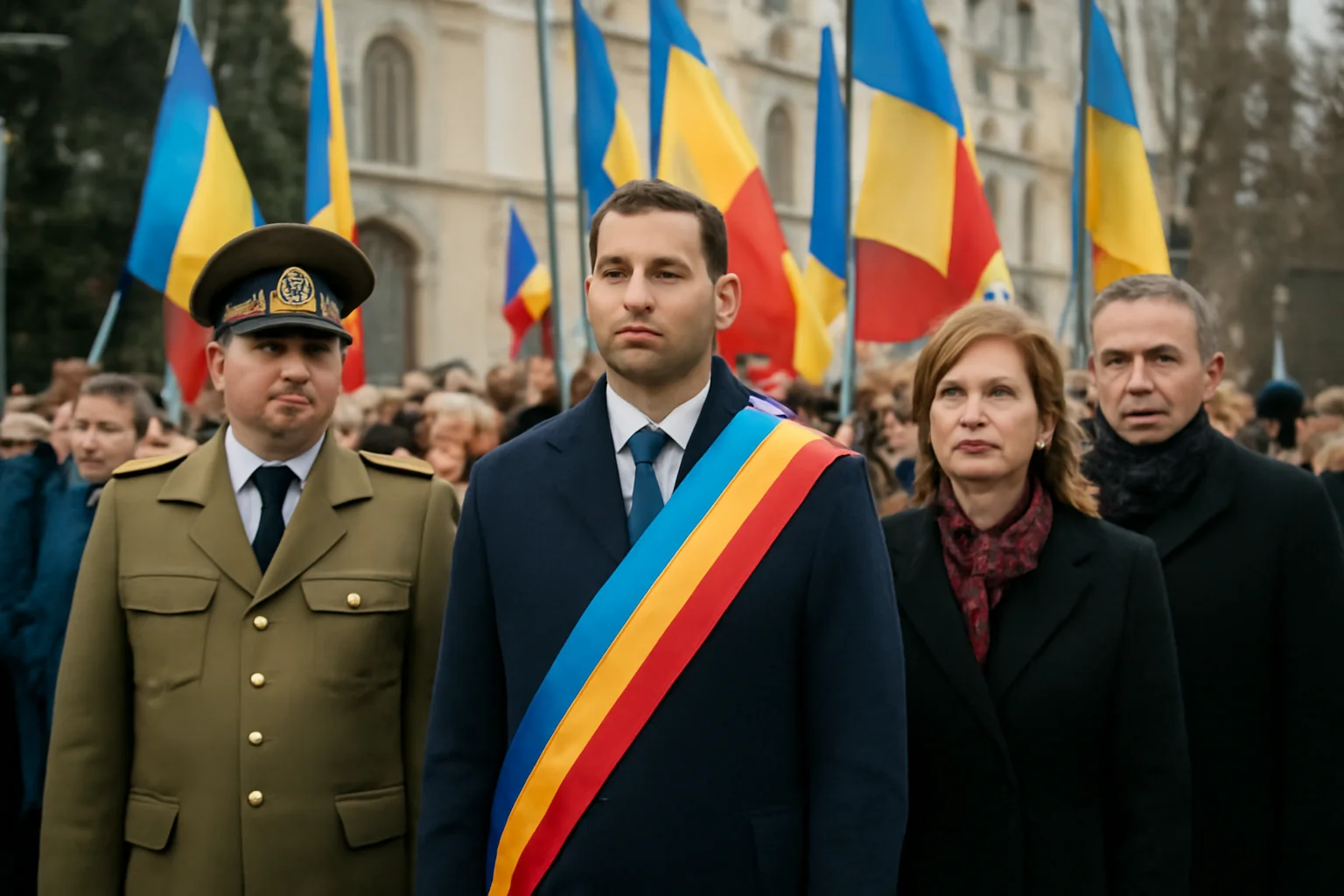 Ceremonie de Ziua Unirii Principatelor Române organizată în centrul municipiului Ploiești