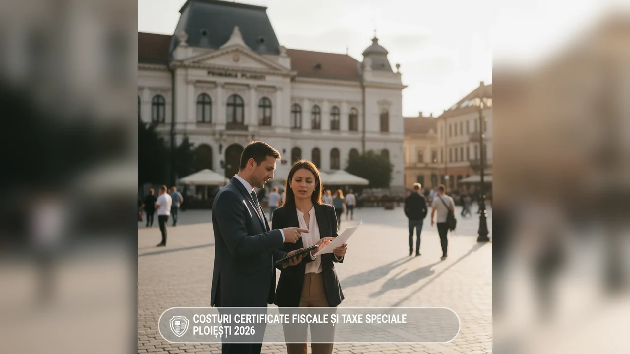 Costurile certificatelor fiscale și taxele speciale în Ploiești pentru 2026, ajustate cu inflația