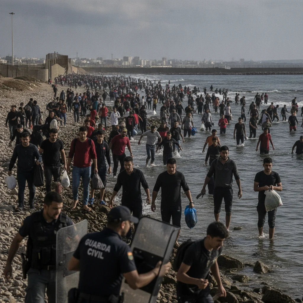 Criza migrației în Ceuta: Mii de persoane au intrat din Maroc