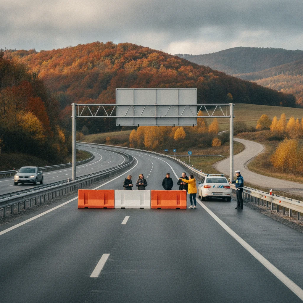 DN1 București–Ploiești, blocat în Prahova pentru pasarelă pietonală