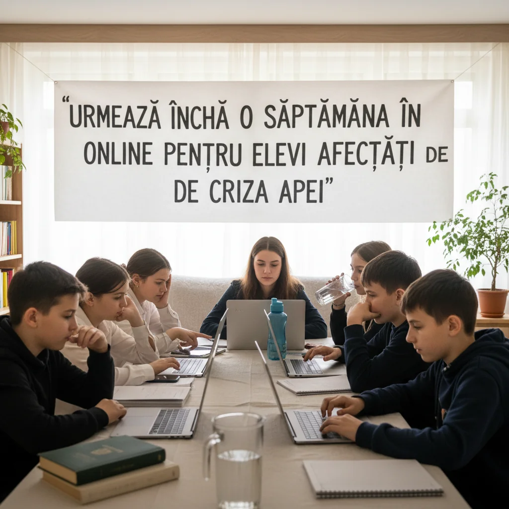 Elevii afectați de criza apei vor continua să învețe online încă o săptămână
