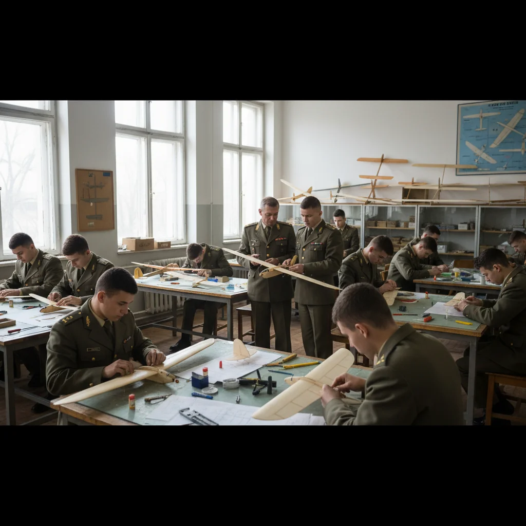 Elevii Colegiului Militar din Breaza învață să construiască planoare pentru zbor liber