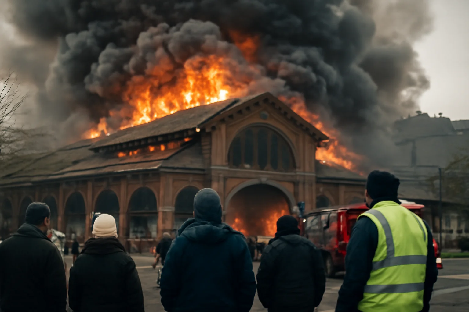 Intervenție rapidă a pompierilor la un incendiu în Halele Centrale din Ploiești