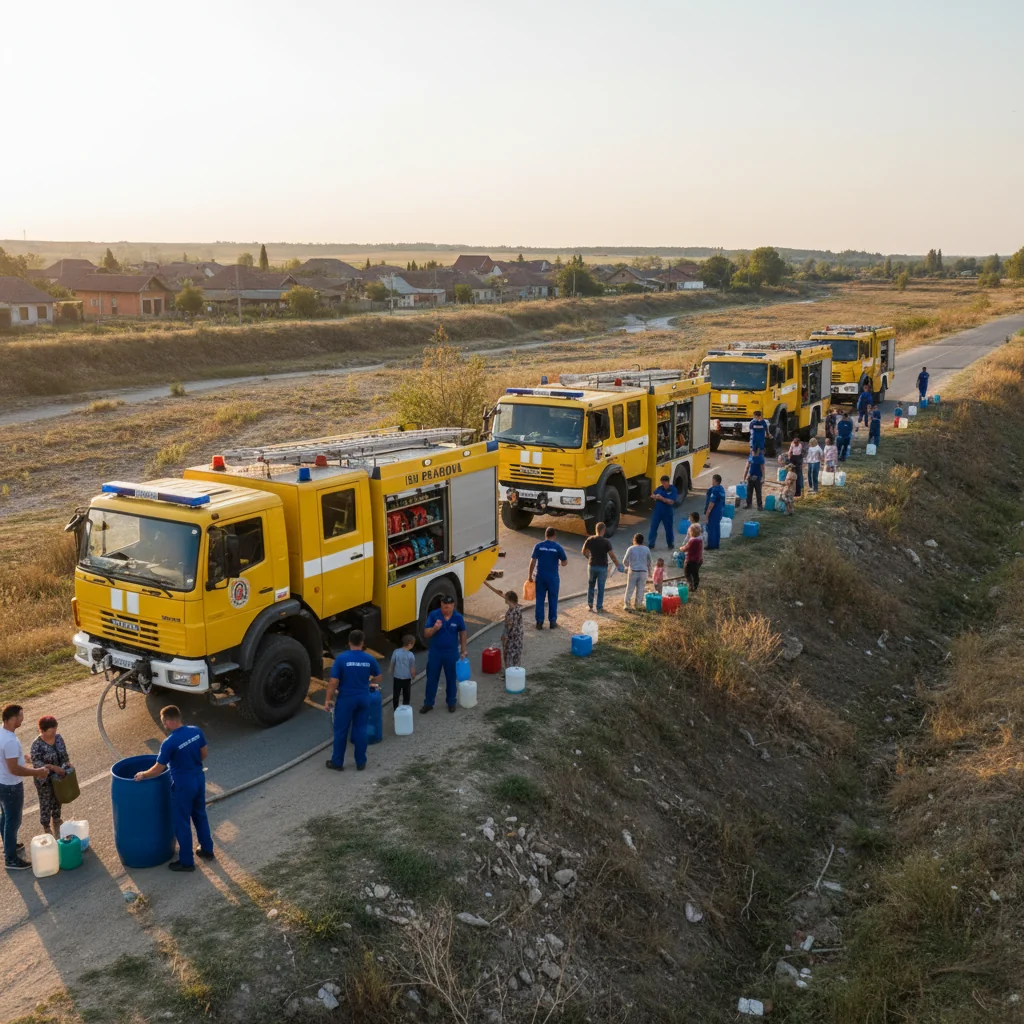 ISU Prahova distribuie zeci de mii de litri de apă menajeră astăzi
