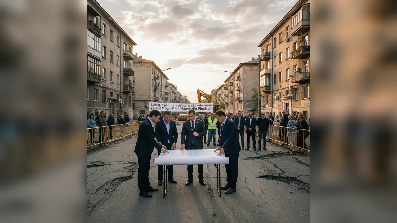 Licitație lansată la Ploiești pentru modernizarea străzii Mihai Bravu
