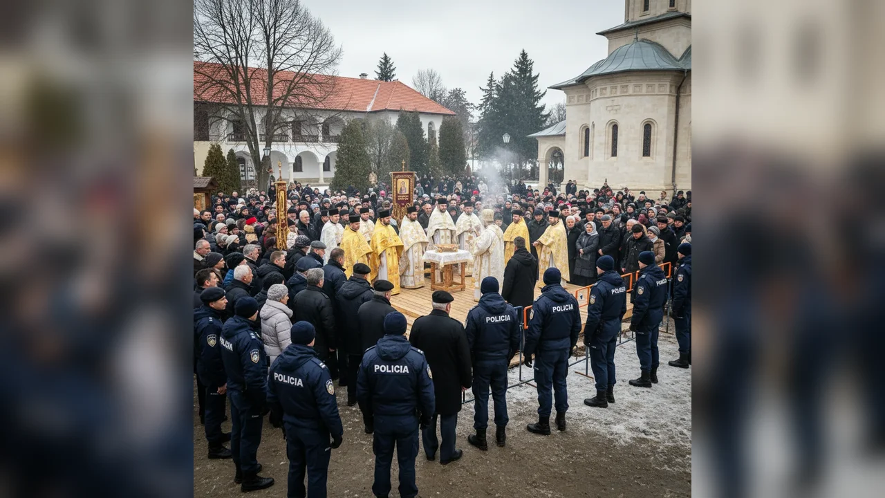 Măsuri speciale de ordine publică la slujba de Bobotează de la Mănăstirea Ghighiu, anunțate de autorități la Ploiești
