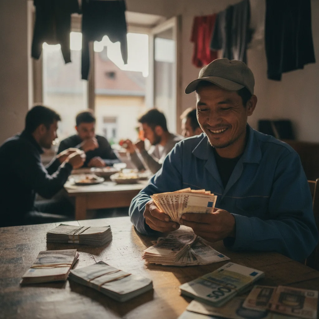 Muncitor nepalez, viral în Ploiești după ce și-a numărat banii câștigați în România