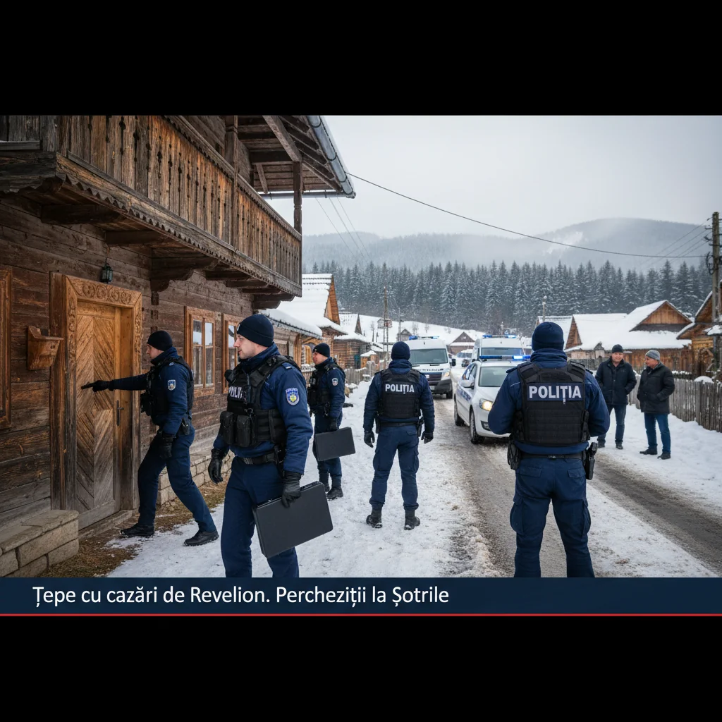 Percheziții la Șotrile în dosarul țepele cu cazări de Revelion