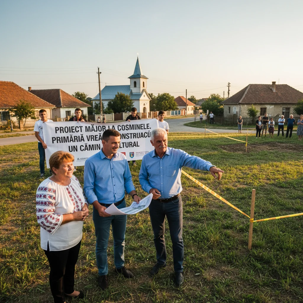 Primăria Cosminele demarează un proiect important pentru construirea unui cămin cultural
