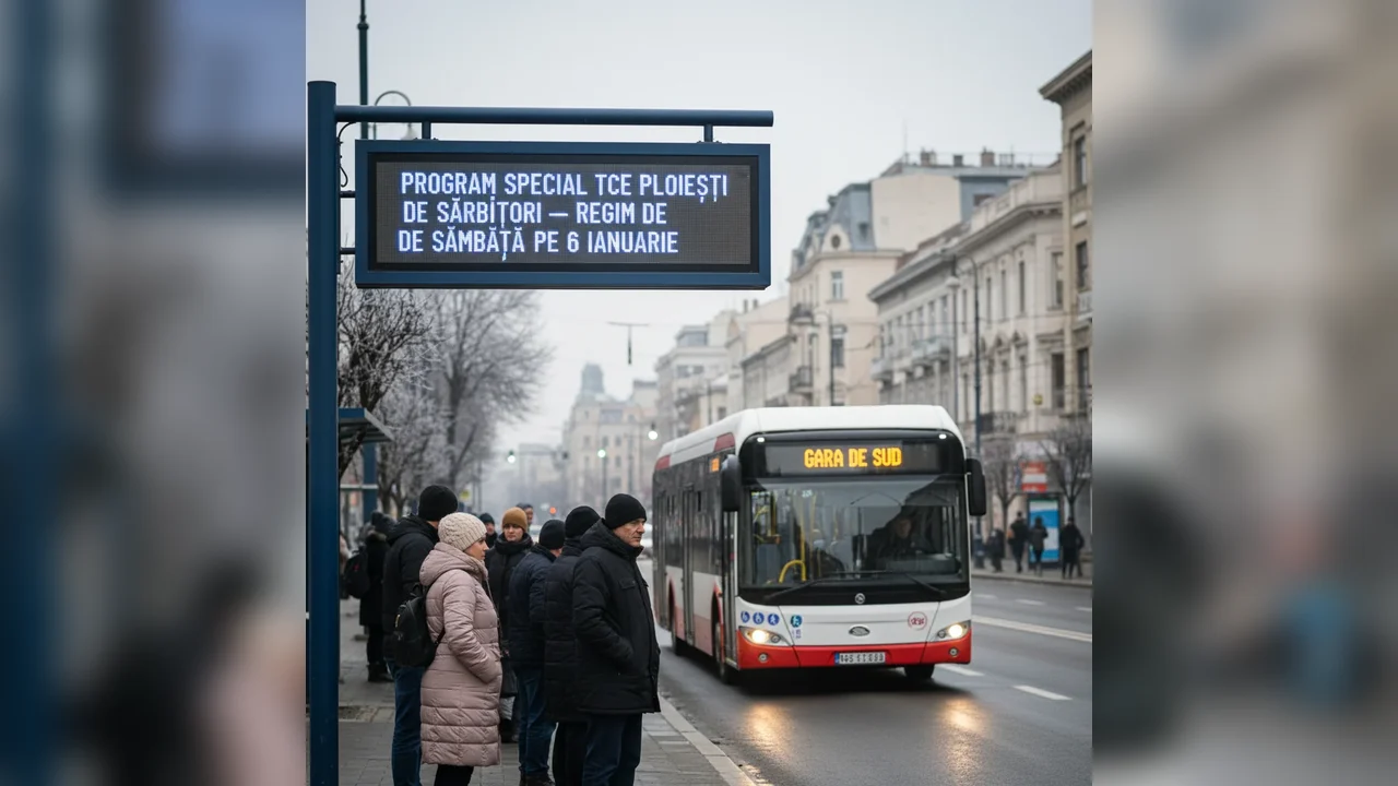 Programul TCE Ploiești de sărbători: regim de sâmbătă pentru traseele urbane pe 6 ianuarie