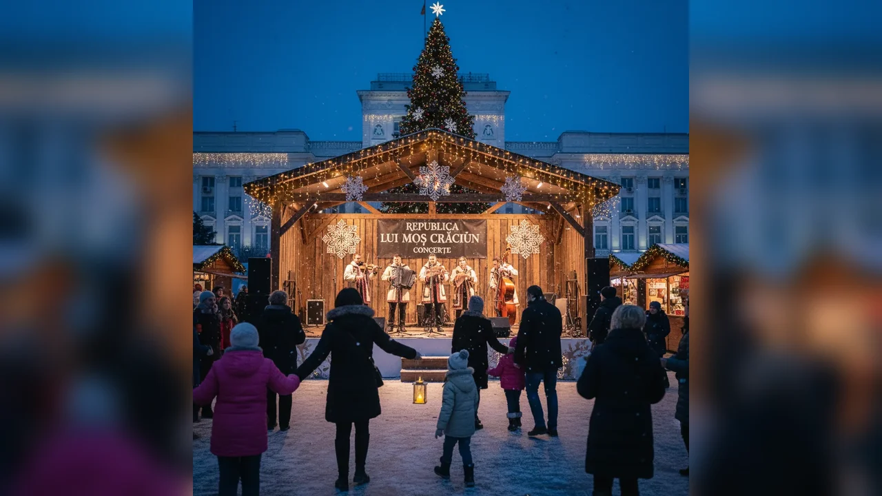 Seri de concerte în „Republica lui Moș Crăciun” din centrul Ploieștiului, la final de decembrie