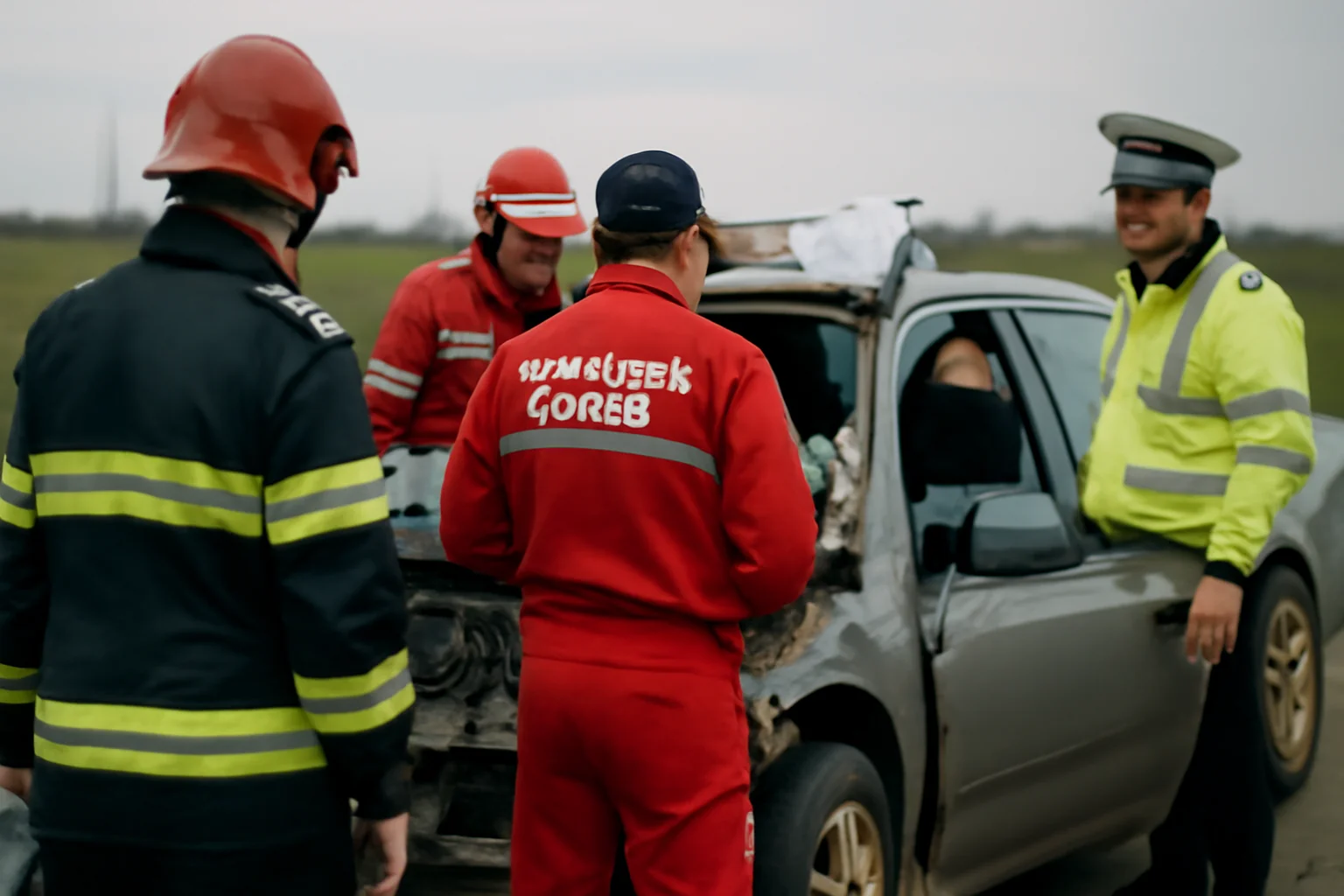 Șofer încarcerat și intervenție de urgență