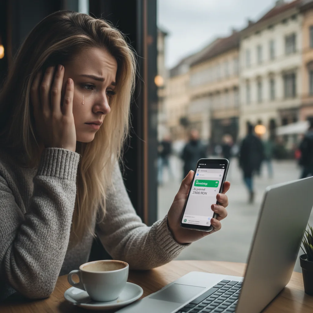 Tânără păgubită cu 2500 de lei după un mesaj înșelător primit pe WhatsApp