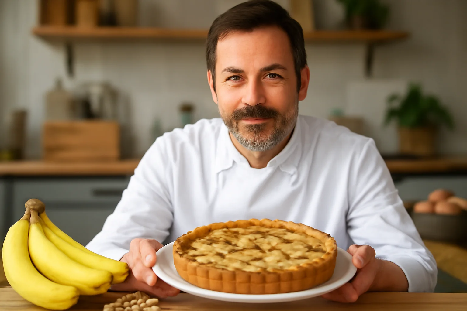 Tarta cu banane – rețetă fără zahăr, făină și grăsimi