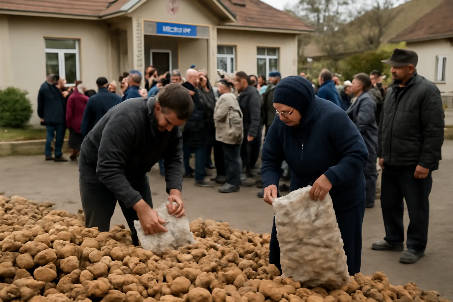Tone de cartofi gratuite pentru ploieșteni la primărie