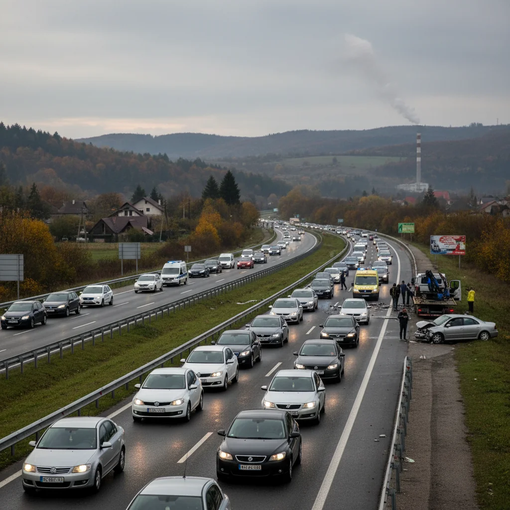 Trafic îngreunat spre Ploiești