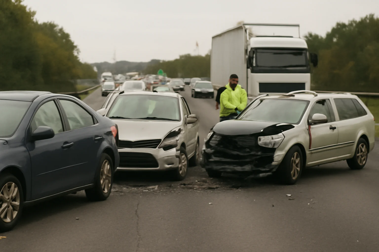 Trafic perturbat pe A3 spre Ploiești după un accident cu cinci vehicule la Moara Vlăsiei