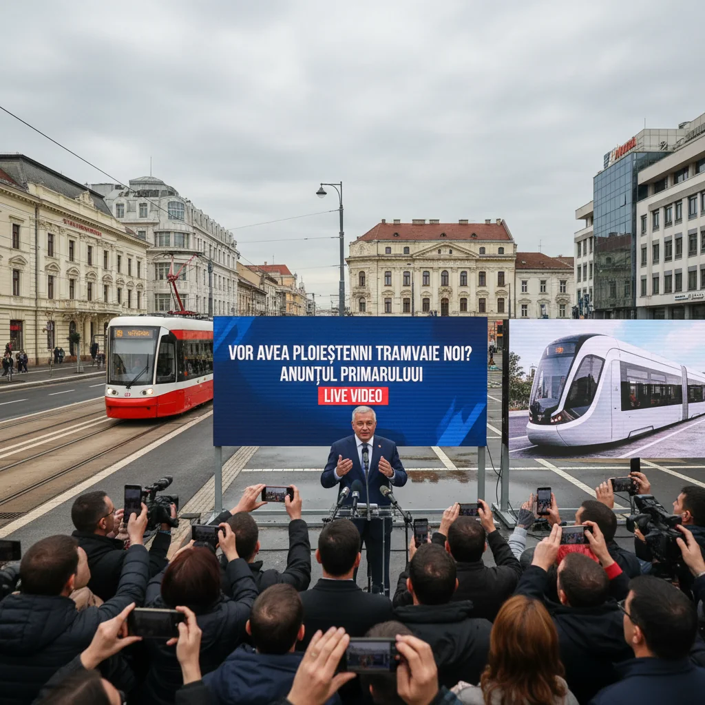 Tramvaie noi pentru Ploiești? Primarul face anunțul important LIVE VIDEO