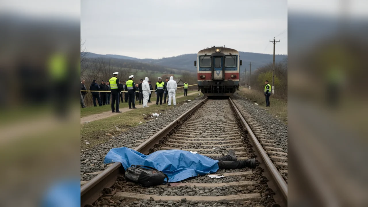 Trenul decapitează un bărbat la Vărbilău