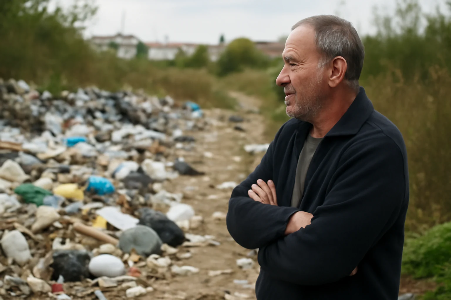 Zonă transformată într-o groapă de gunoi - Reacția unui localnic